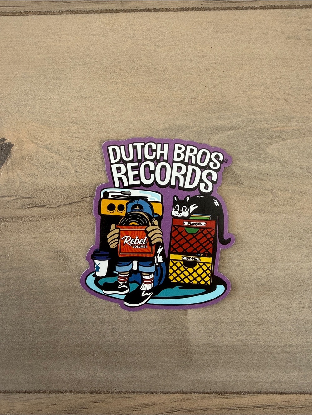 Dutch Bros Records Sticker